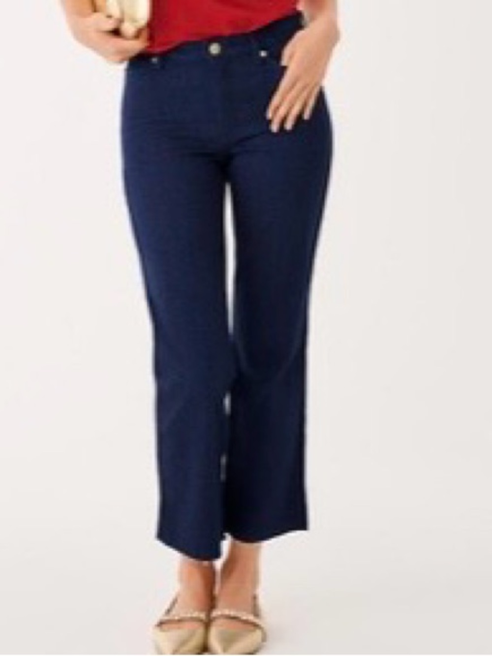 Lilly Pulitzer 28" Lindessa High Rise Crop Jean- dark wash